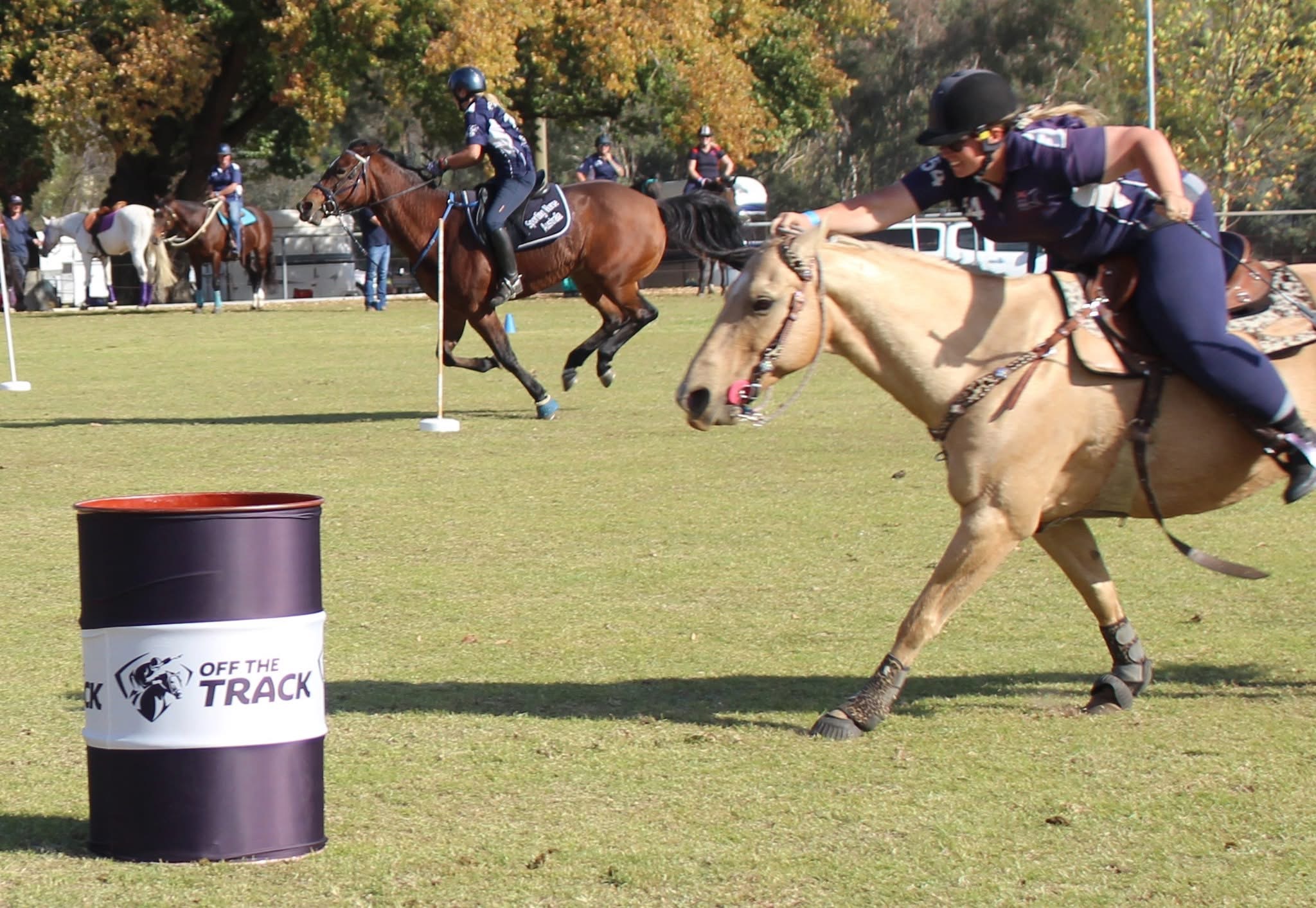 Off The Track barrel racing action