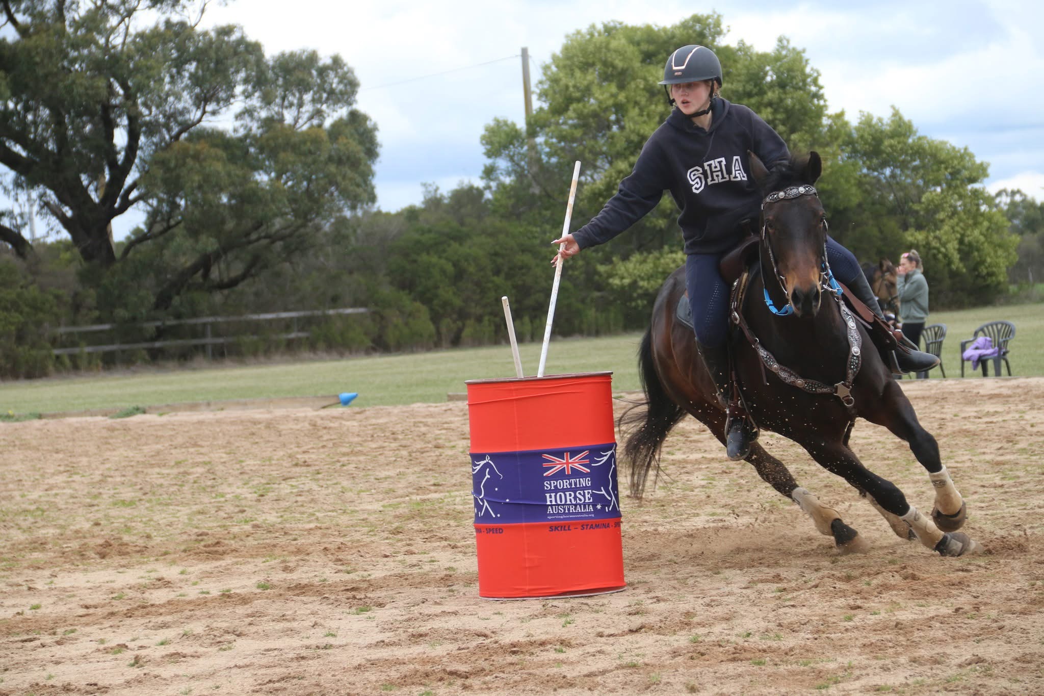 Barrel turn at a SHA event